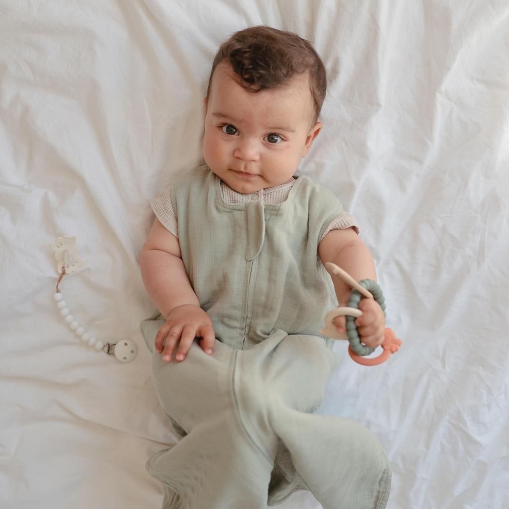 Mushie Dino Teething Silicone Teething Ring First Educational Baby Gift Ring, Toy, Stylish, BPA-Free, Toy, Toy,