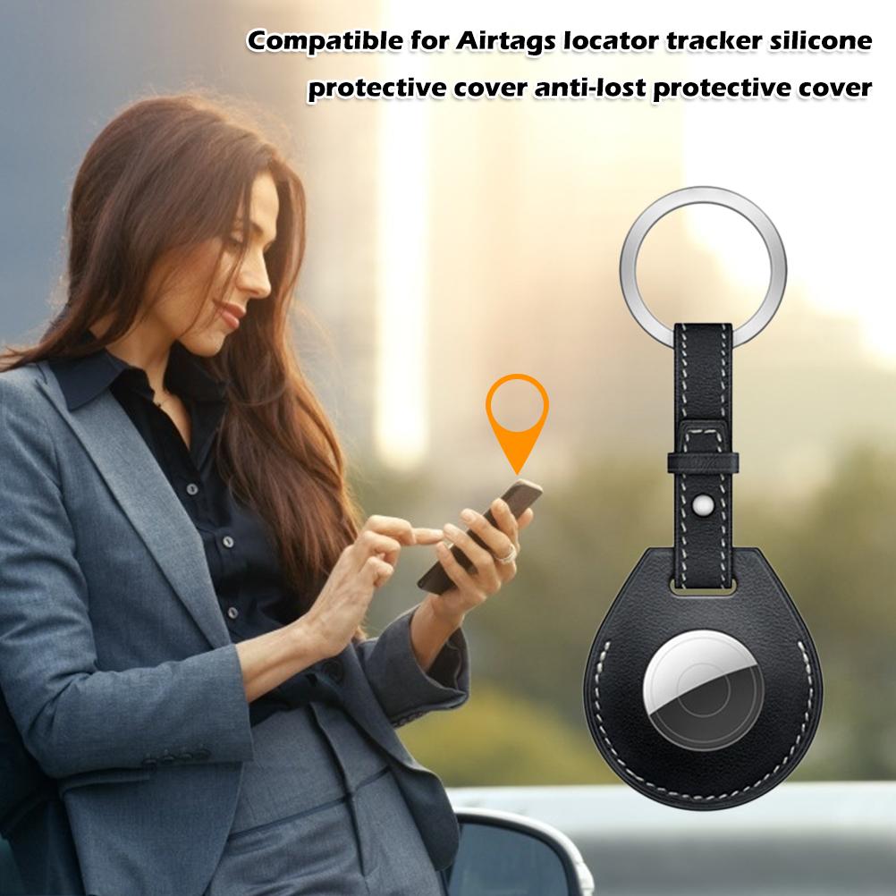 Case Fit for Airtag Locator Easy Installation Precise Fit Portable Protective Tracker Case Black