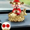 Yuanbao Design Nodding God of Wealth Ornament Automatic Nodding Car Ornaments  Car Gift