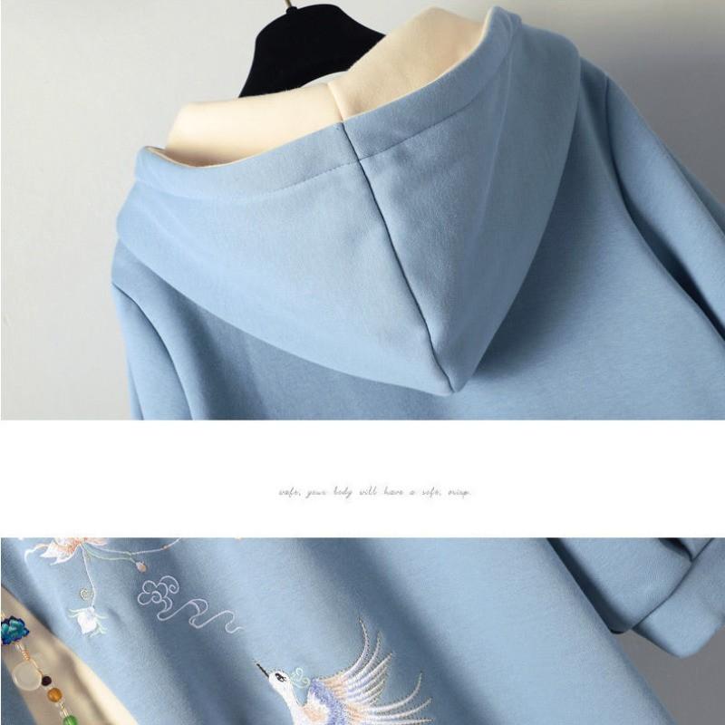 Ponadgabarytowa sukienka w stylu qipao, sweter z kapturem, spódnica, chiński qipao