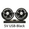 USB Car Cooling Fan For Universal 12V 24V Vehicles 360 Rotating Air Circulator Ventilation Interior Auto Accessories Parts