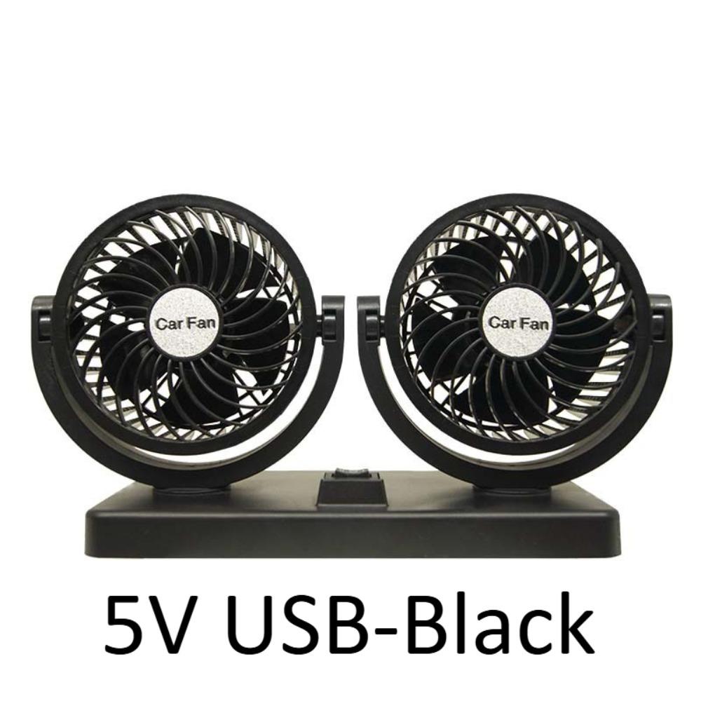 USB Car Cooling Fan For Universal 12V 24V Vehicles 360 Rotating Air Circulator Ventilation Interior Auto Accessories Parts