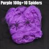 Artificial Spider Web Halloween Decoration Scary Party Scene Props Colorful Stretchy Cobweb Horror House Decorative Accessories