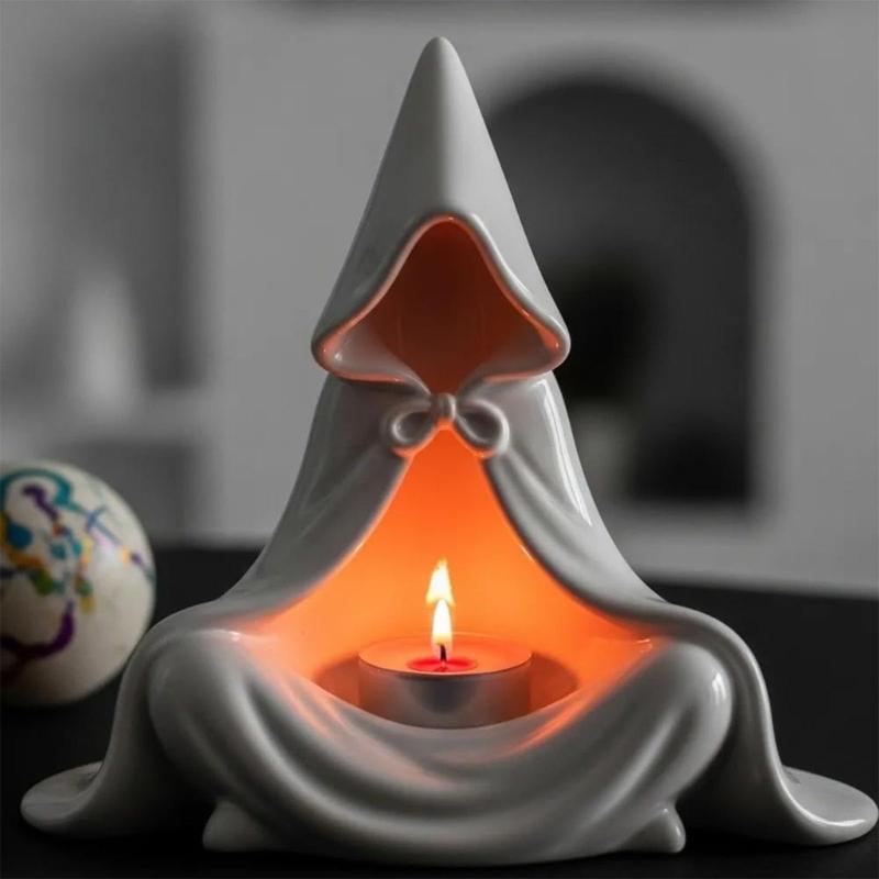 Magically Wizard Themed Figurine Tealight Candleholder Perfect Gift For Halloween Birthdays Holiday Resins Craft Ornament