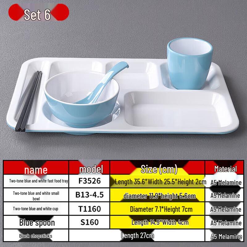 Melamine Compartment Meal Plate
