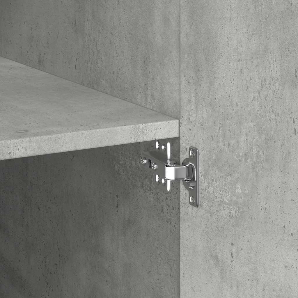 High Cabinet Concrete Grey 70 X 42.5 X 225 Cm Particleboard