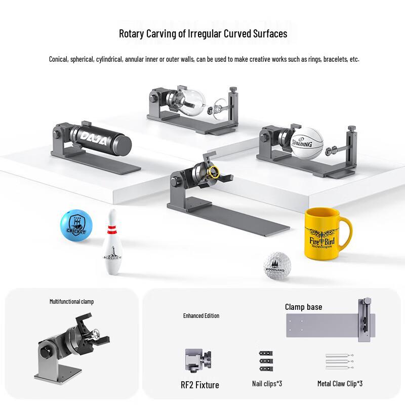 

RF2 Rotary Roller Fixture for Laser Engravers CN plug (adapter included)
