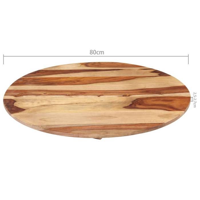 Tabletop Solid Wood Round 25-27 Mm 80 Cm