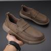 Fashion Brand Men Genuine Leather Walking Loafers High Quality Soft Bottom Comfy Business Shoes Fashion Office Dress Flat Designer Shoes