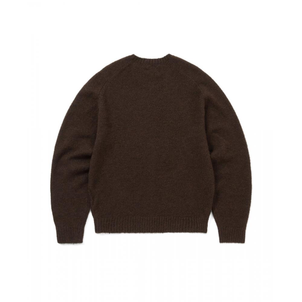 ThisisneVerthat Brushed V Neck Knit Sweater Brown