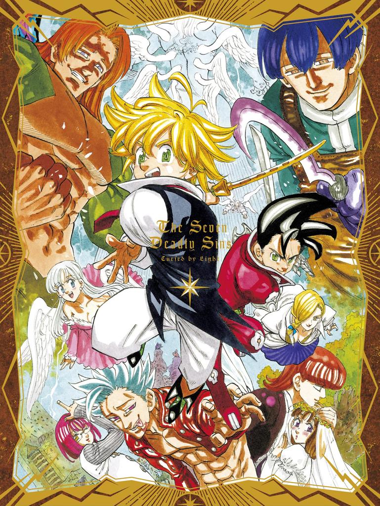 The Seven Deadly Cursed by Light Original Lunch Tote Bag and Seven Deadly Curtain Sins (Deluxe Edition) Blu-ray [Bonus (Meliodas Zeldris) +