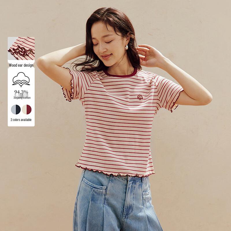 

INMAN Retro Striped Short Sleeve T-shirt S