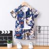 Boys' Floral Short-Sleeve Cardigan & Shorts Set - Summer Beachwear