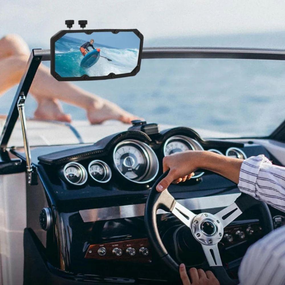 Heavy Duty Universal Boat Mirror Stainless Steel Jet Ski Mirror Marine Rearview Mirror  Boat