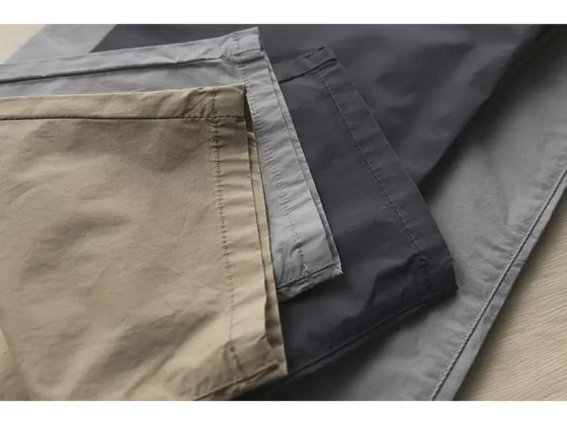 Men's Trendy Solid Color Casual Workwear Pants - Spring/Summer Loose Straight Nine-Point Trousers