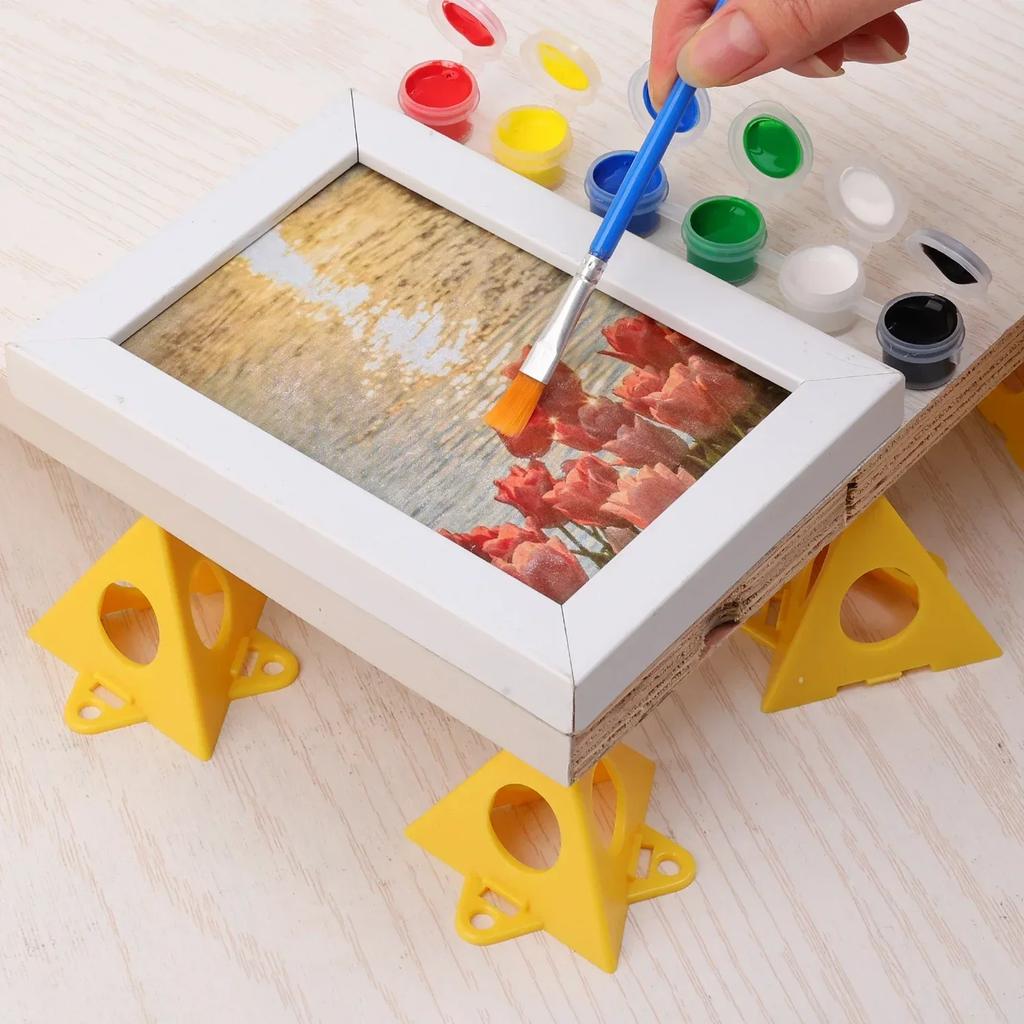 60/10PCS Mini Paint Stands Triangle Paint Pads Pyramid Stands Woodworking Tripod Spray Painting Brackets Block Auxiliary Tools
