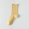 Female Spring and Autumn Pure Cotton Sweat Absorbing Boneless Loose Mouth In The Tube Pile Socks
