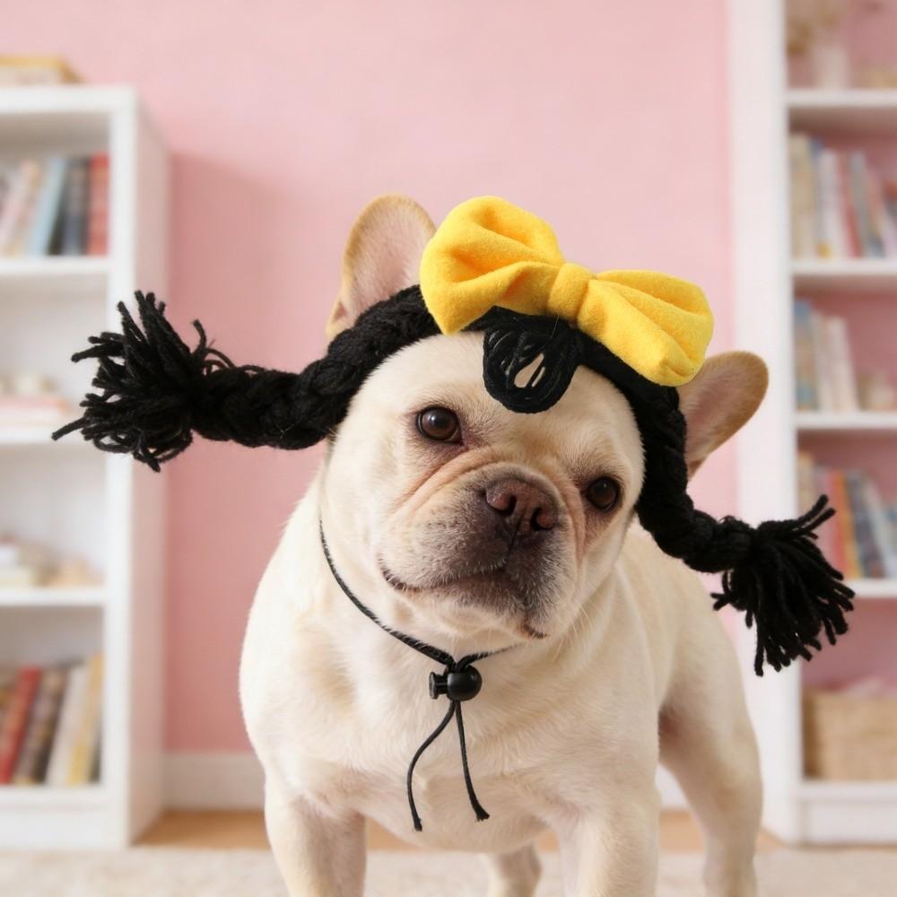 Decorative Cat Wig Funny Pet Costume Decorative Accessory Dog Wig  Daily Styling