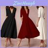 Elegante Vestido Casual de Punto para Mujer con Escote en V Disponible en Varios Colores