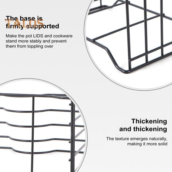 Pot Lid Stand Rack Kitchen Pan Organizer High Stability Multi-Functional Space-Saving Kitchen Baking Tray Cutting Board Holder