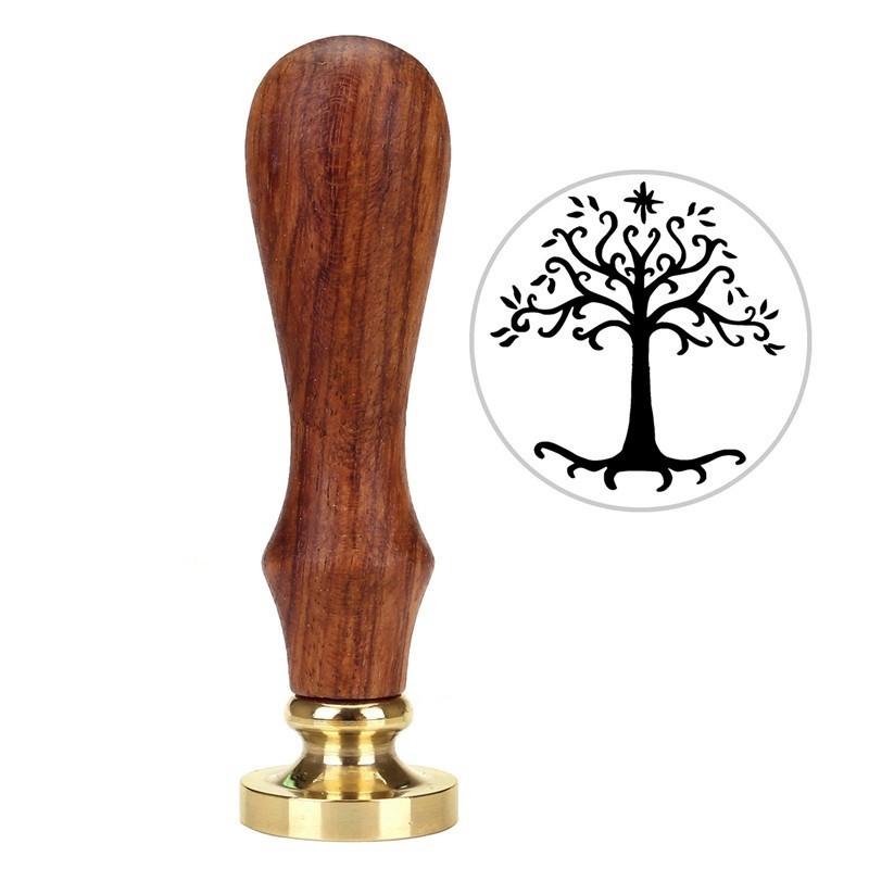 Sigillstämpel med trähandtag DIY Retrostämpel Bröllopsinbjudan Antik stämpel