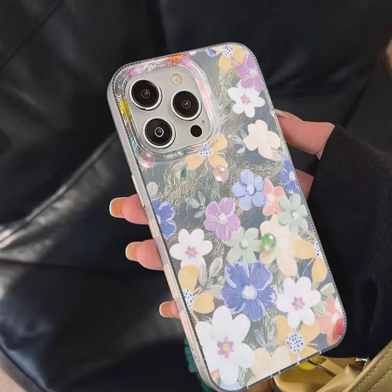 

Чехол на весь экран с цветочным принтом для iPhone 17 Pro Max, для моделей Apple 16 Pro и 14-15 - Свежий и милый дизайн iPhone 14
