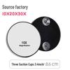 Portable 10x 20x 30x Magnifying Makeup Mirror with Suction Cup for Travel