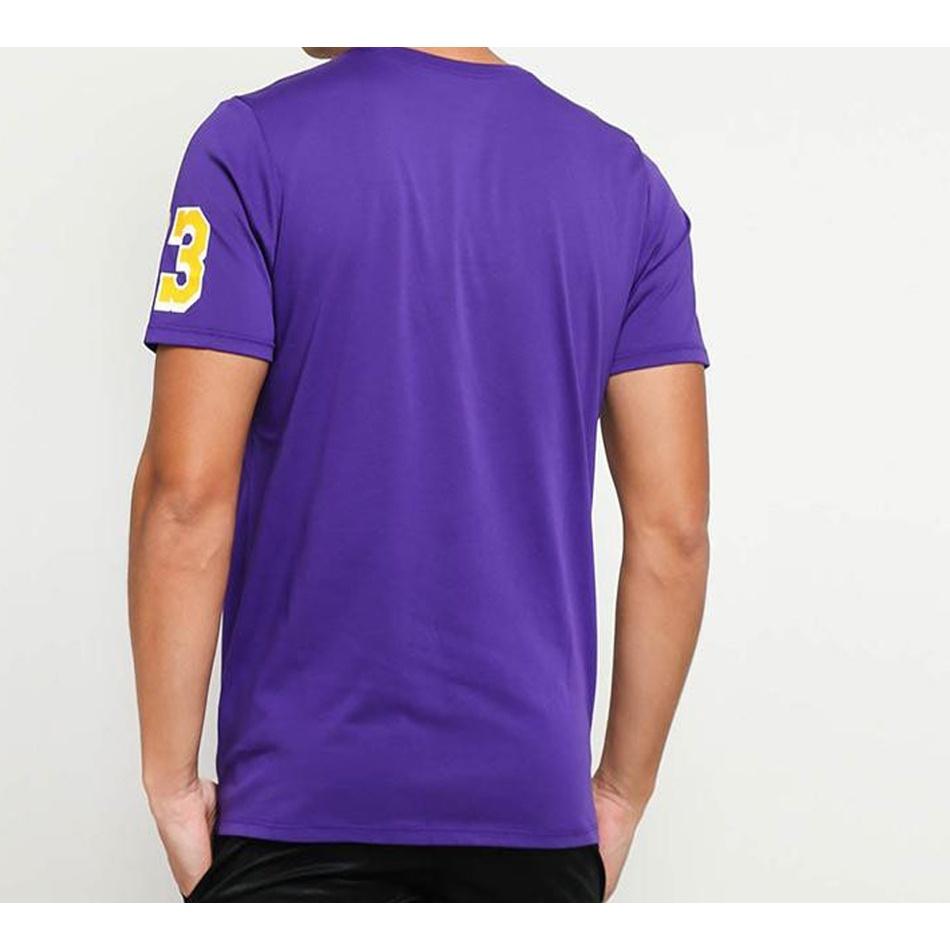 Nike NBA Los Angeles Lakers LeBron James Sports Short Sleeve Purple Men's AH0078-551