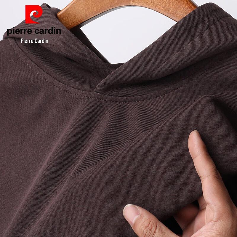 Pierre Cardin Men's Solid Milk Silk Blend Hooded Sweatshirt