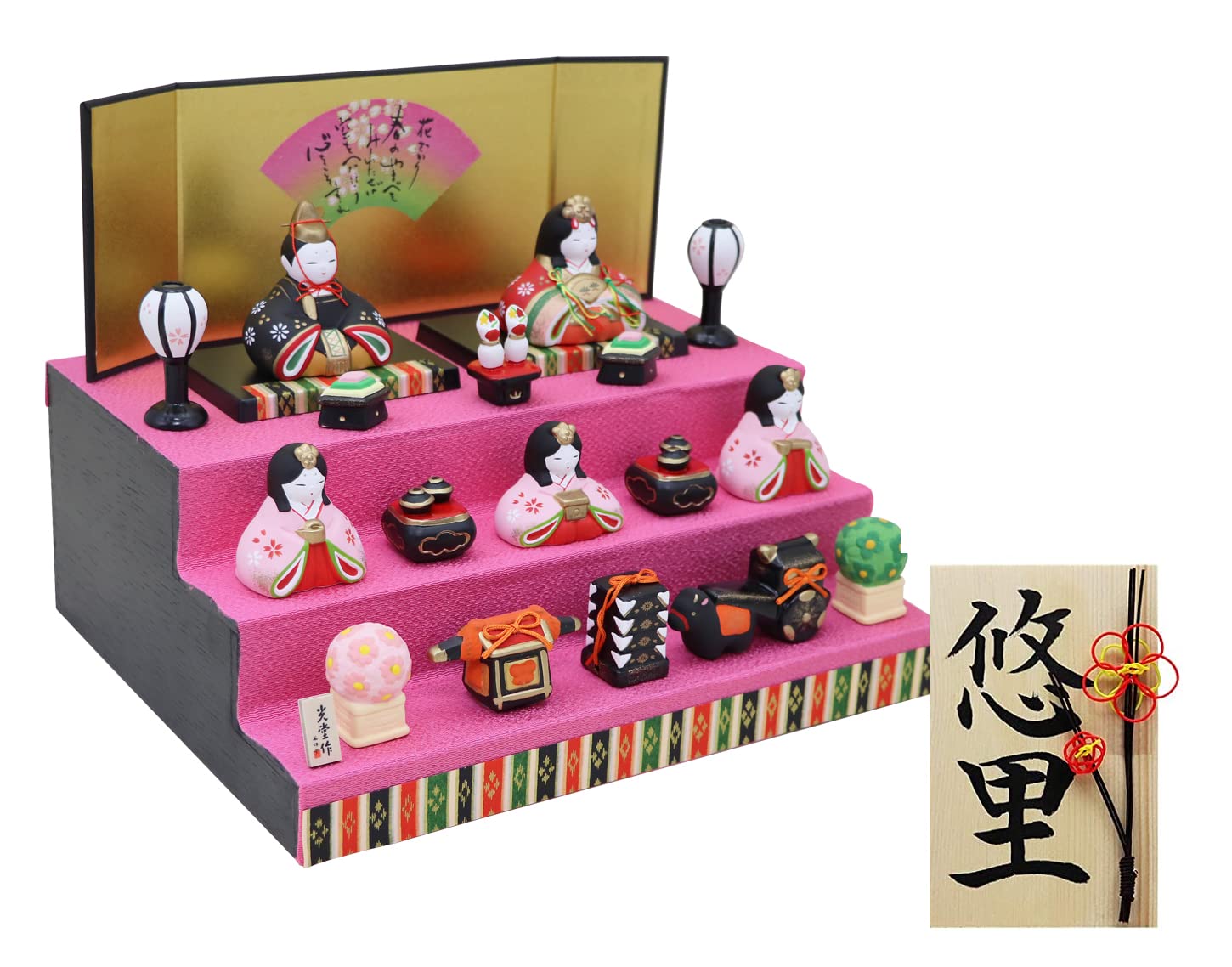 

Osaka Choseido Original Hina Compact Mini Name Бесплатная деревянная бирка в комплекте Хина Ханамияби Кукла Хина, Хина, с гравировкой, (Отправлено отдельно), Керамика,