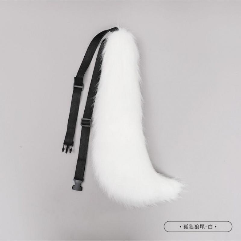 Cat Ear Headband Wolf Tail Set - Plush Animal Ear Hair accessory Kit with Fox Ears, Cosplay Furry Costume Props