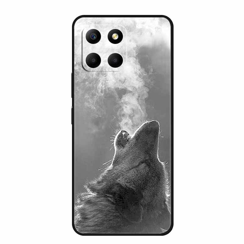 For Honor 400 Smart Case Phone Cover Lion Wolf Black Silicone TPU Soft Back Cover Cases For Honor 400 Smart Case Coque Fundas