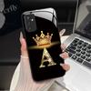 For Samsung M52 5G Case Galaxy M14 SM-M526B SM-M146B Phone Case ShockProof Fashion Initial Letter Hard Tempered Glass Back Cover