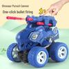 Children's Double-track Dinosaur Launch Toy Car - Drop-resistant, Inertial Baby Shark Design.
