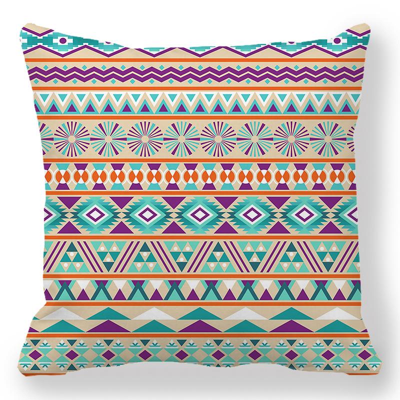 Bohemian Ethnic Style Collection Digital Printing Short Plush Pillow Covers For Car Sofa Office Cushion Cover Home Goods