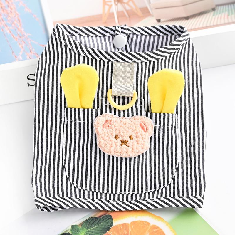 

Pet cat dog clothes Chihuahua Pomeranian small dog traction vest summer thin XXL чёрный