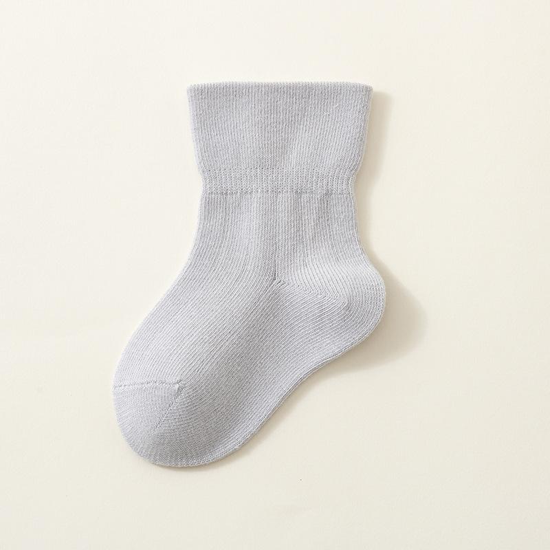 Kids Cotton Socks For Girl Boys Casual Solid Children's Socks For Baby Toddler Comfortable Soft Socks For Babies Spring Autumn