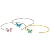 Fashion Small Animal Hand Ornament Bangle Simple Elegance for Women Inlay Drill Butterfly for Daily Wear Fashion Accessory Party