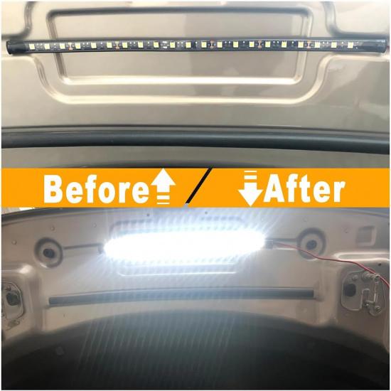 Car LED Work Light Kit, 12V Under Hood Work Inspection Lights, Automatic On/Off Underhood Work Light Kit, Waterproof IP67 Self-Adhesive Car LED