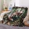 1PC Axolotl  Print FlAannel Blanket, High Quality Comfortable for All Seasons, Home Decor, Warmth and Comfort