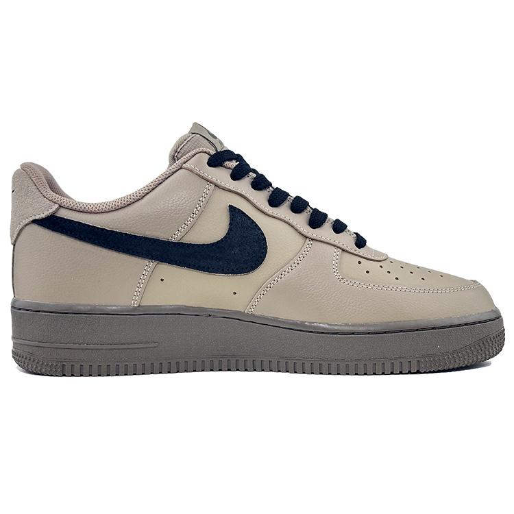 Nike Air Force 1 Coverage Abrasion Resistant Low top Skateboard Shoes Unisex Brown Black Gray HQ1176-222(Team21-QD)