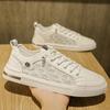 New Trendy Versatile Little White Board Shoes Men's Casual Net Veil Student Sports Shoes Trendy Shoes Summer Men's Shoes