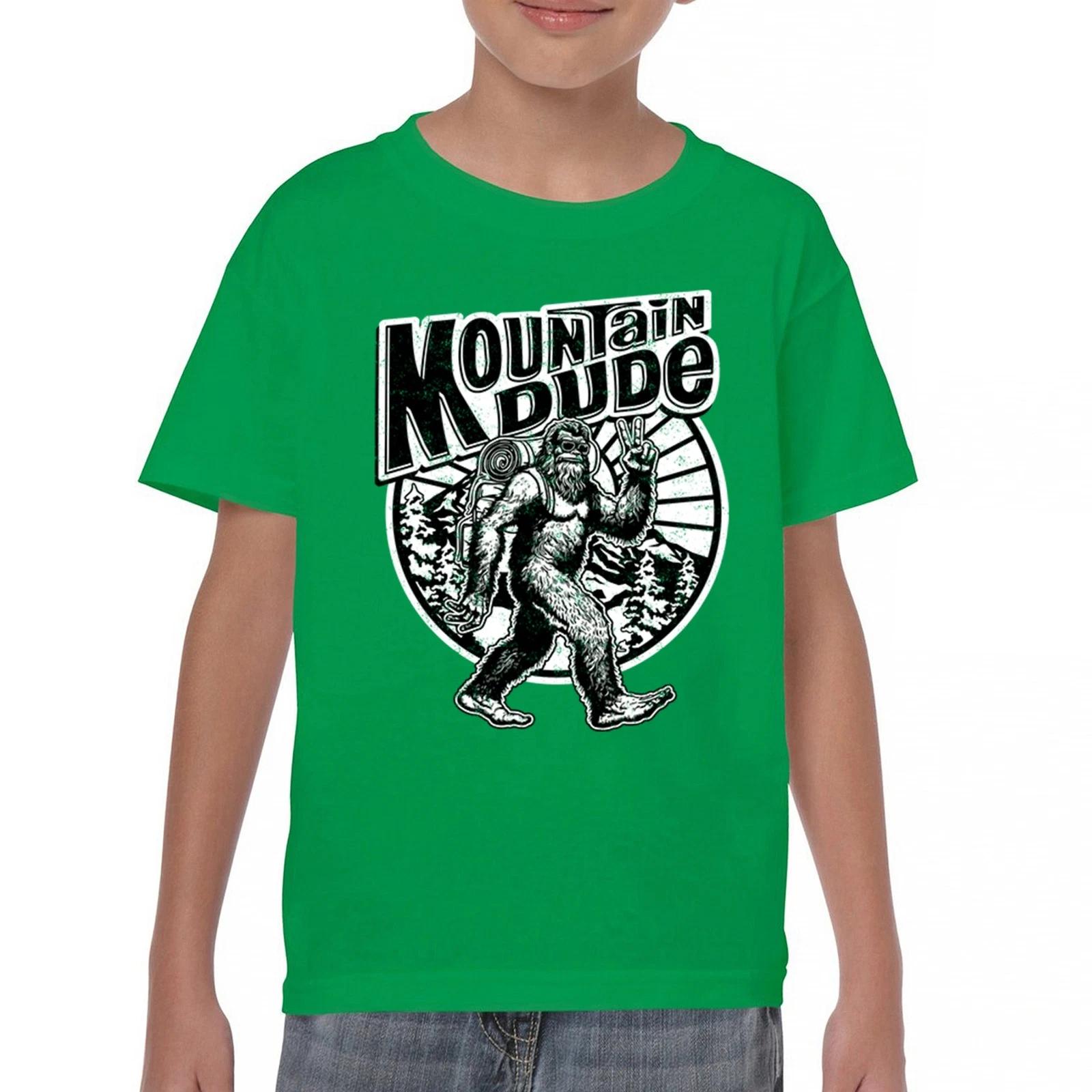 Mountain Dude Bigfoot Youth kids boys T-Shirt Funny Sasquatch Hide & Seek Champ Kids 140