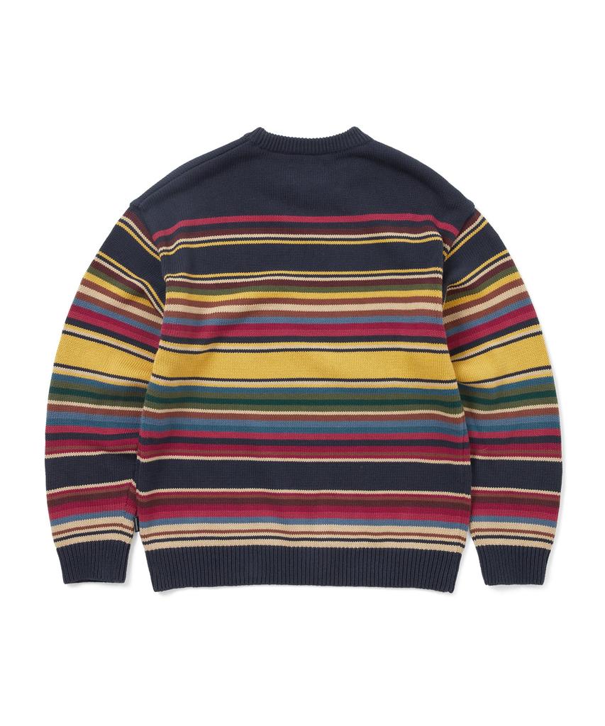 THISISNEVERTHAT Multi Striped Sweater Navy/Yellow