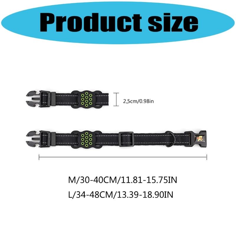 Reflective Cats Dog Collar for Tracking Device Durable Soft Wear for Training Wear Detachable Belt