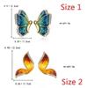 Girls Colorful Butterfly Earrings Fashion Inlaid Diamonds Stud Earrings For Women Gifts