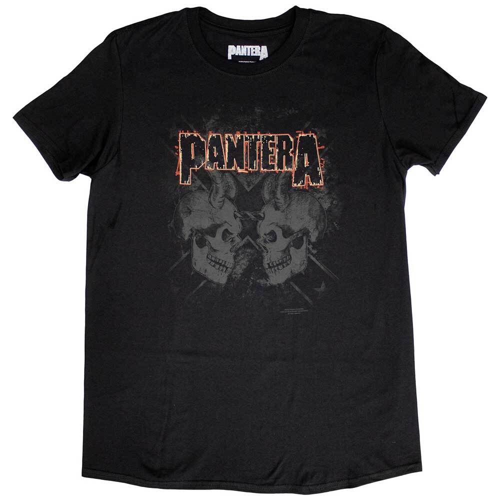 Pantera Men's Watermarked Skulls Short Sleeve T-Shirt, Black, Small