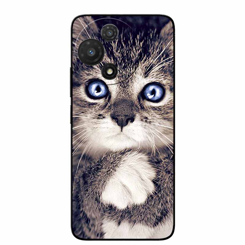 For TCL 60R 5G Case T519H Fashion Protective Silicone Back Cover Cases For TCL 60 R Animal Black Phone Funda TCL 60R T519H Coque