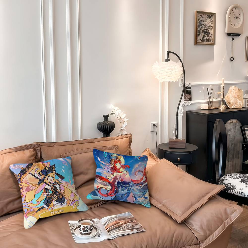 Anime Characters -N-Nilous Pillow Case Removable Washable Cushion Cover – All-Season Soft Linen