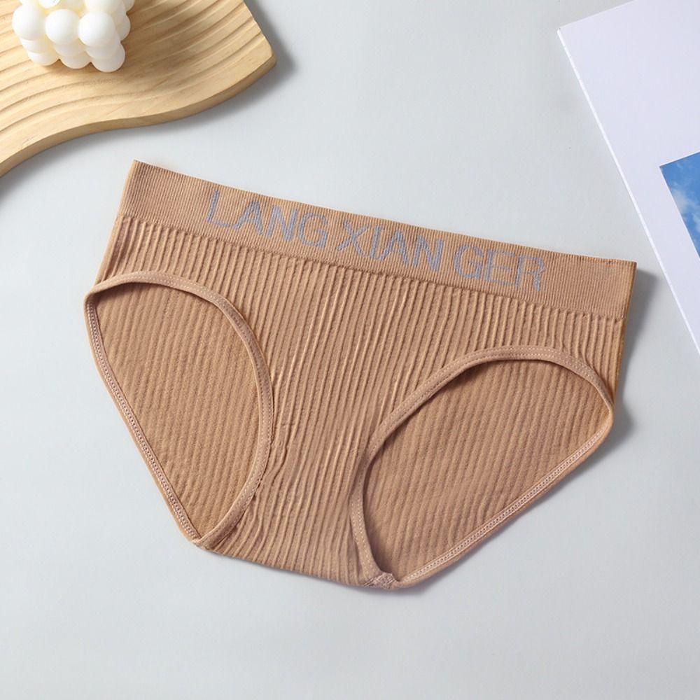 5Pcs Letter Simple Panties Cotton Crotch Underwear for Women Breathable Seamless Underwear Lady